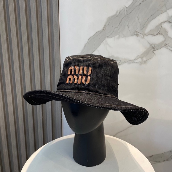Miu Miu Black and Orange Hat